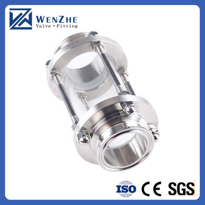 Aço inoxidável de qualidade alimentar 304 316L Tri-clamp sanitário vidro de visão tubo de vidro de visão tubular