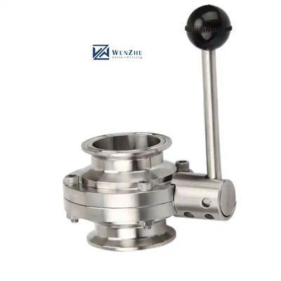 Manual geral de higiene válvula de borboleta para água de leite de aço inoxidável forjado 304 316