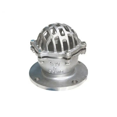 Valva de pé de flange de aço inoxidável 304 316 de prata com extremo enrolado e design borboleta