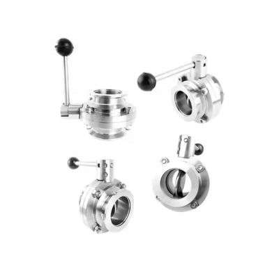 Manual geral de higiene válvula de borboleta para água de leite de aço inoxidável forjado 304 316