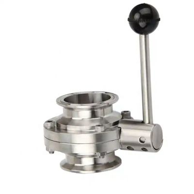 Manual geral de higiene válvula de borboleta para água de leite de aço inoxidável forjado 304 316