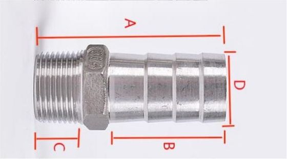 Aço inoxidável 1" mangueira Barba x 3/4" NPT Homem para casa de cerveja tubo de ajuste de fio feminino