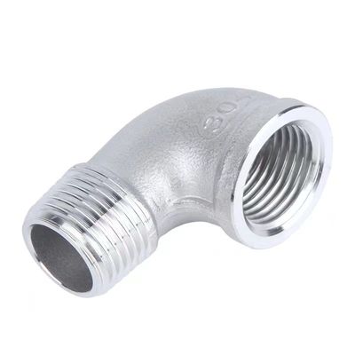 Aço inoxidável 301/304/316 90 graus Caminho Cotovelo 1/2" NPT Feminino x 1/2" NPT Homem