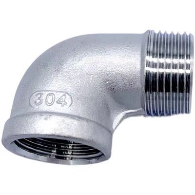 Aço inoxidável 301/304/316 90 graus Caminho Cotovelo 1/2" NPT Feminino x 1/2" NPT Homem