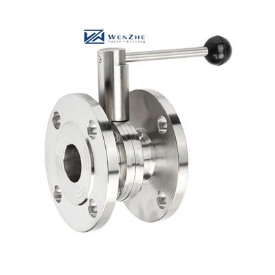 Aço inoxidável sanitário 304 316 DN150 válvula borboleta 3A DIN