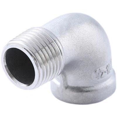 Aço inoxidável 301/304/316 90 graus Caminho Cotovelo 1/2" NPT Feminino x 1/2" NPT Homem