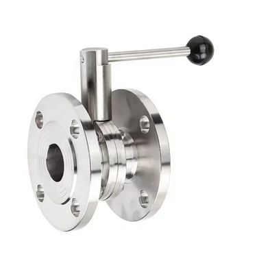 Aço inoxidável sanitário 304 316 DN150 válvula borboleta 3A DIN