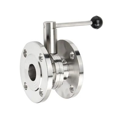 Aço inoxidável sanitário 304 316 DN150 válvula borboleta 3A DIN
