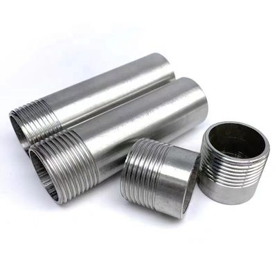 Acessórios para tubos de aço inoxidável NPT Homem com rosca de 2" comprimento Tubo fundido de mamilo