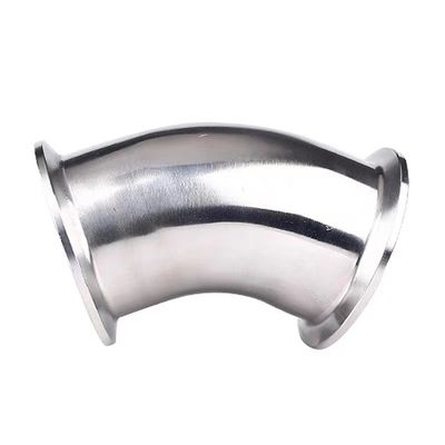 Sanitário 90 graus 45 graus 2 "Tri-clamps Elbow Casting SS304 316L Grade Food TC Clamped