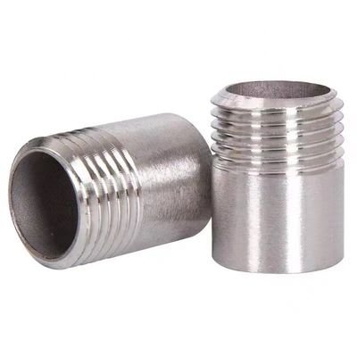 Acessórios para tubos de aço inoxidável NPT Homem com rosca de 2" comprimento Tubo fundido de mamilo