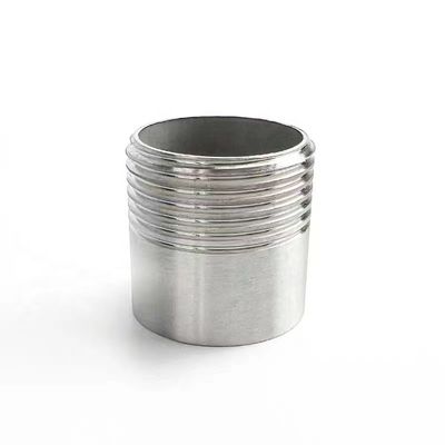 Acessórios para tubos de aço inoxidável NPT Homem com rosca de 2" comprimento Tubo fundido de mamilo