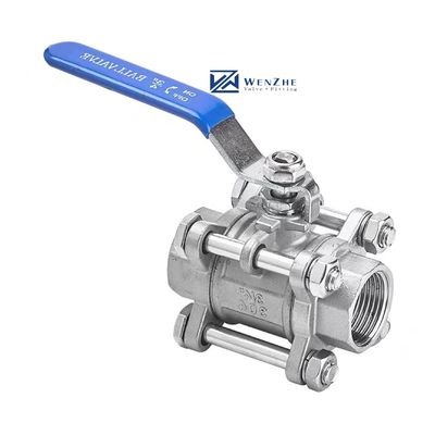 Aço inoxidável 304/316 3 peças tipo válvula de esferovento de rosca NPT BSPT G para carga pesada