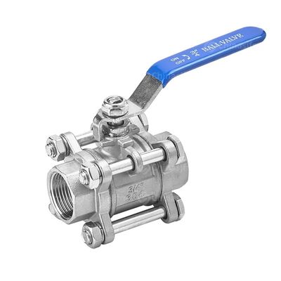 Aço inoxidável 304/316 3 peças tipo válvula de esferovento de rosca NPT BSPT G para carga pesada