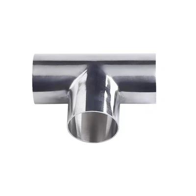 SS304 CF8 aço inoxidável soldado polir tubos sanitários 3 Way Tees ISO DIN