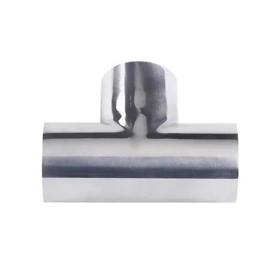 SS304 CF8 aço inoxidável soldado polir tubos sanitários 3 Way Tees ISO DIN
