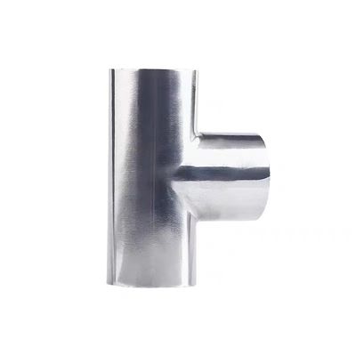 SS304 CF8 aço inoxidável soldado polir tubos sanitários 3 Way Tees ISO DIN