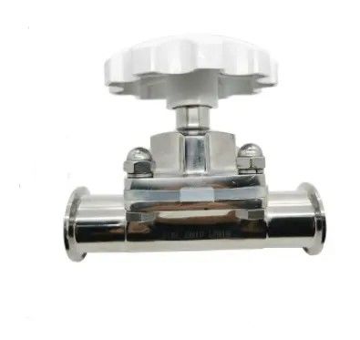Valva de diafragma de triclampada manual de aço inoxidável de prata forjada para utilização manual