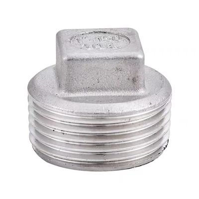 Suporte personalizado 304 de aço inoxidável cabeça quadrada de plugues de núcleo classe 150 2' NPT macho