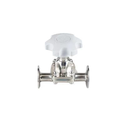 Valva de diafragma de triclampada manual de aço inoxidável de prata forjada para utilização manual