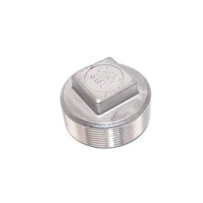 Suporte personalizado 304 de aço inoxidável cabeça quadrada de plugues de núcleo classe 150 2' NPT macho