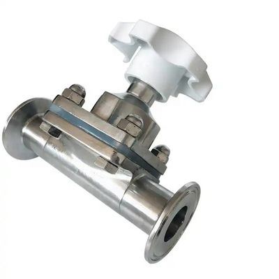 Valva de diafragma de triclampada manual de aço inoxidável de prata forjada para utilização manual