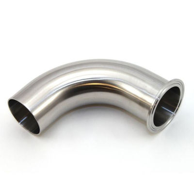Aço inoxidável 304 316L Single Tri-clamp Instalação rápida 90 graus Elbow Pipe Fitting