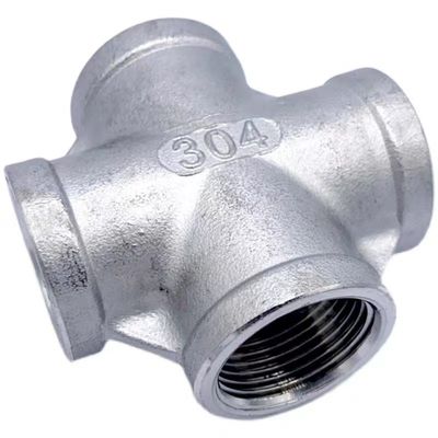 Acero inoxidável 3/4 "Feminino 4 Way Cross Cast Pipe Fitting Coupling para conexão