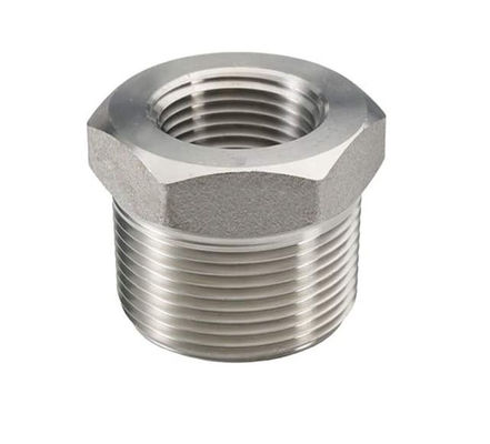 Redutor de aço inoxidável Hex Bushing 1"-8" NPT masculino a 3/4" NPT feminino Adaptador de tubos fundidos