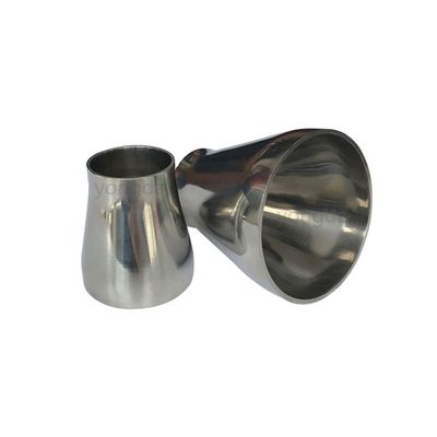 Acero inoxidável sanitário 304 316L Tri Clamp Tubo de ajuste Tubo curto longo Soldado Redutor excêntrico