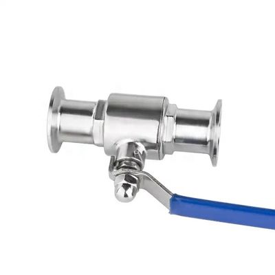 Válvula sanitária de aço Válvula de bola de cartão rápido para aço inoxidável DIN 3A 304 316