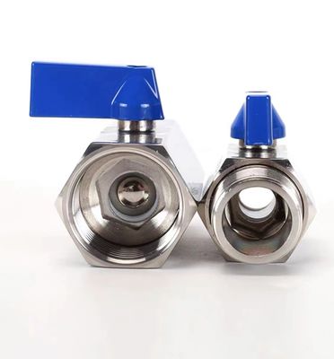 Válvula de esferas de tipo mini com fluxo igual em aço inoxidável sanitário 304 316