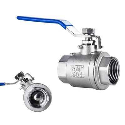 WZ aço inoxidável SS 304 316 NPT BSP roscado 2PC válvula de esfera personalizada para a longevidade
