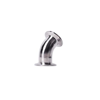 Tubos de solda redonda de 45 graus com flexão de cotovelo para aço inoxidável sanitário 304 346L
