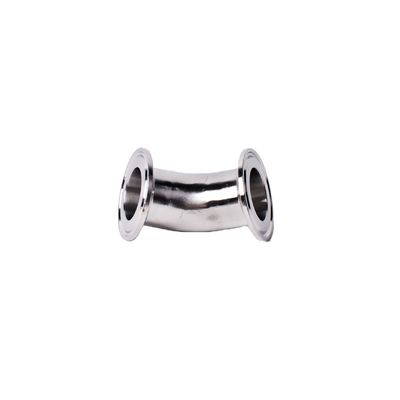 Tubos de solda redonda de 45 graus com flexão de cotovelo para aço inoxidável sanitário 304 346L