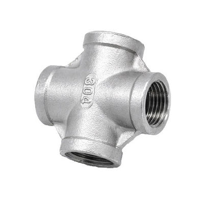 Tubo em forma de T de aço inoxidável com fio feminino NPT de 3/4" e código de cabeça igual