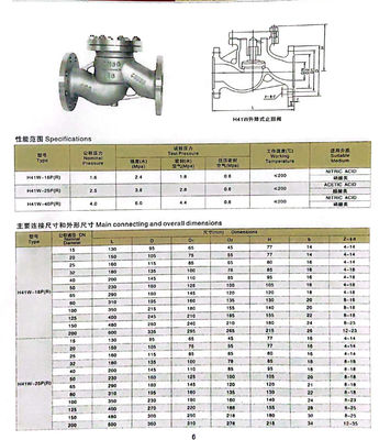 Valva de controlo de flanges de aço inoxidável 304 DN40 com projeto de elevador e certificado ISO9001