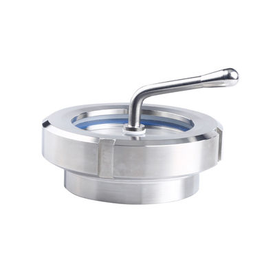 10bar de aço inoxidável sanitário 304/316L tubo soldado vidro de visão da União com limpador