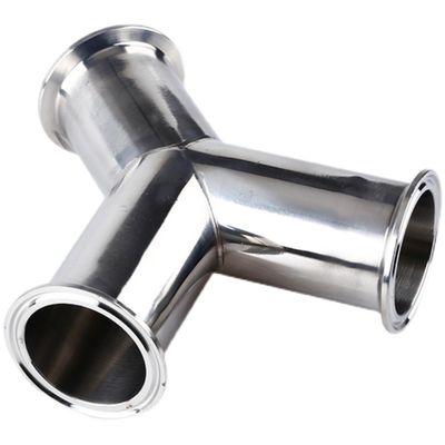 Acero inoxidável sanitário 304 316 Tubo de fixação Tri Clamp Wyes Tee Y Tipo Tee Garantida