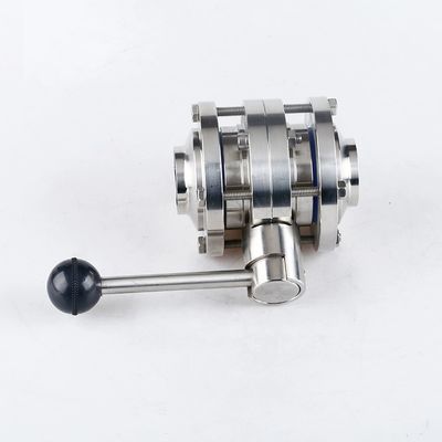 1'-8'' de aço inoxidável 301/304/316 válvula de borboleta de solda para controlo de fluxo sanitário