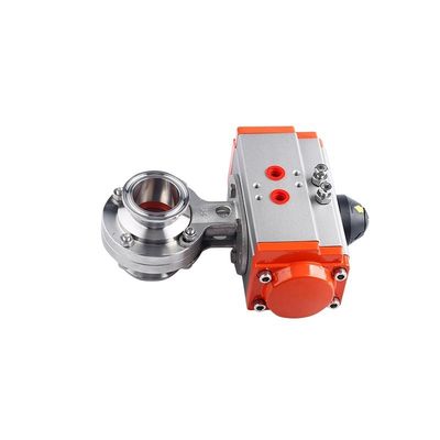 Valva de borboleta pneumática de aço inoxidável D681-X 301/304/316 personalizada