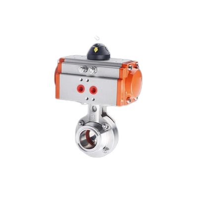 Valva de borboleta pneumática de aço inoxidável D681-X 301/304/316 personalizada