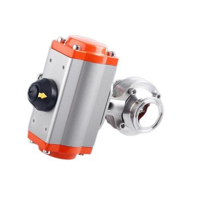 Valva de borboleta pneumática de aço inoxidável D681-X 301/304/316 personalizada