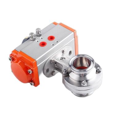Valva de borboleta pneumática de aço inoxidável D681-X 301/304/316 personalizada