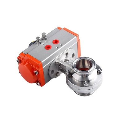 Valva de borboleta pneumática de aço inoxidável D681-X 301/304/316 personalizada