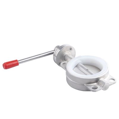 Valva de borboleta manual de ligação de soldagem de aço inoxidável sanitário SS304/316L D71X-16P