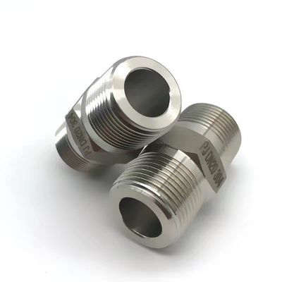 WZ Aço inoxidável de alta pressão Hex Nipple BSP NPT Equal Male Thread Pipe Fitting