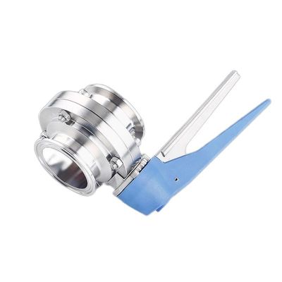 Válvula de borboleta com patinho Bill sanitário SS304/316L e Médio