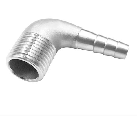 Conexão feminina 3/8" mangueira Barb x 1/2" NPT macho 90 graus Adaptador de cotovelo para casa de cerveja