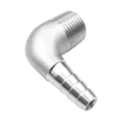 Conexão feminina 3/8" mangueira Barb x 1/2" NPT macho 90 graus Adaptador de cotovelo para casa de cerveja